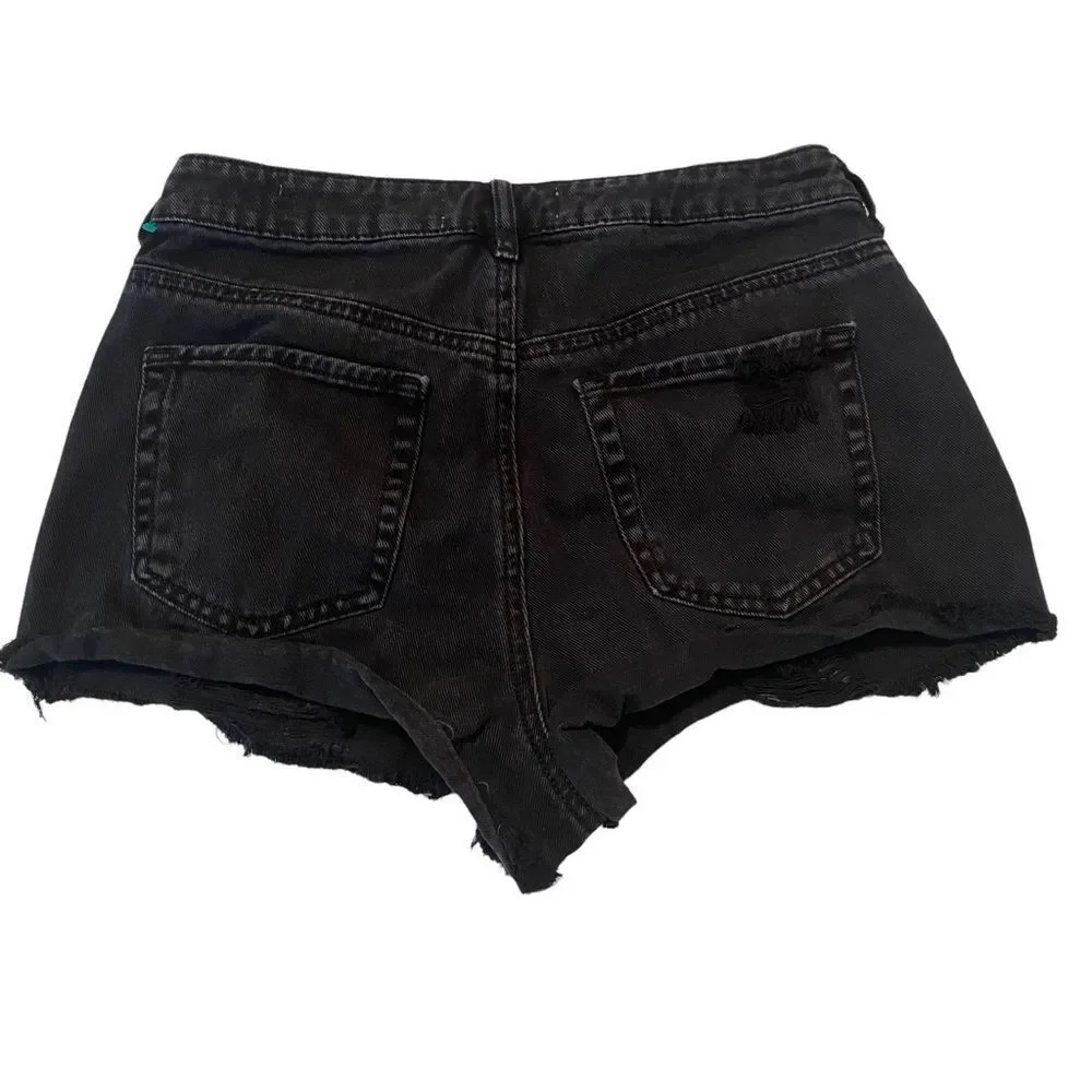 PacSun High Rise Festival Black Shorts Sz‎ 27